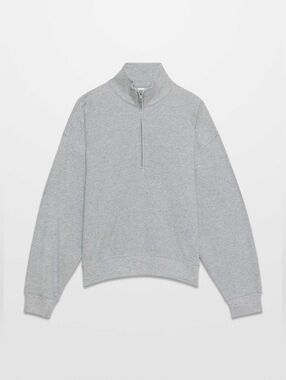 white waffle 1/4 zip